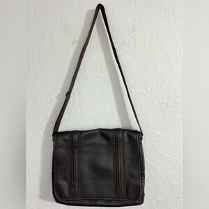 Arturo Calle Genuine Espresso Leather Shoulder Bag Cross Body Made In Columbia